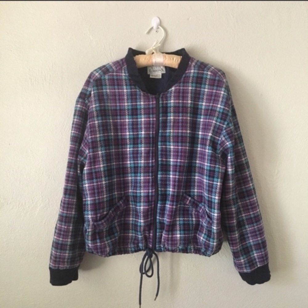Vintage Basic Editions Checkered Cropped Jacket - image 2